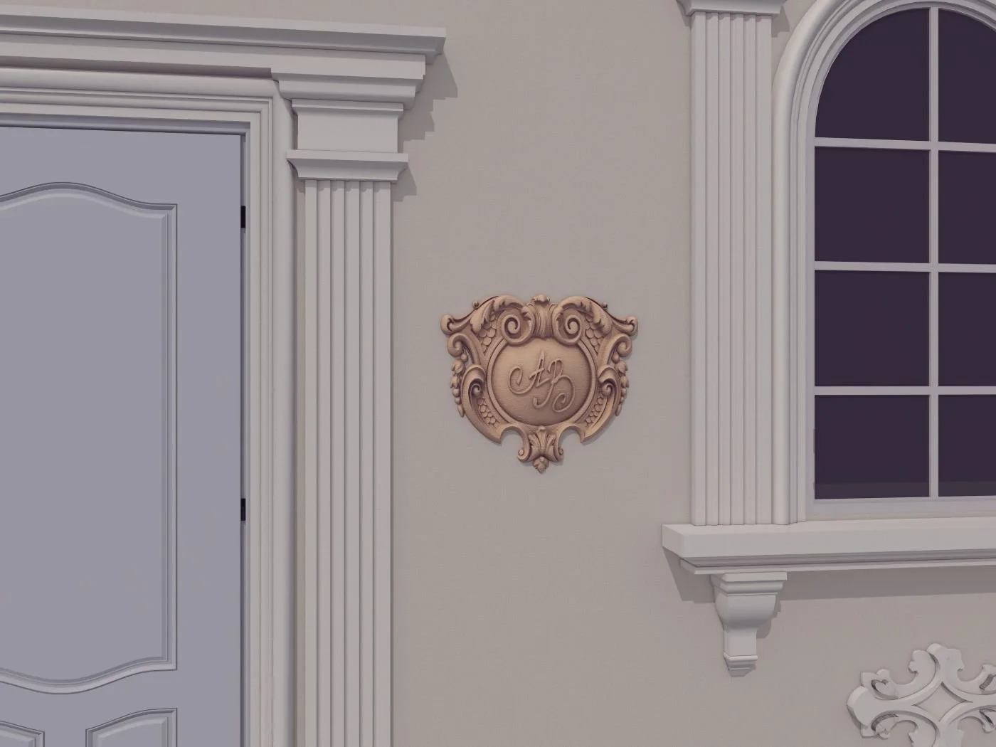 Accent decorativ de exterior FPADE24-1050 dimensiuni 1050x160x950mm - imagine 2