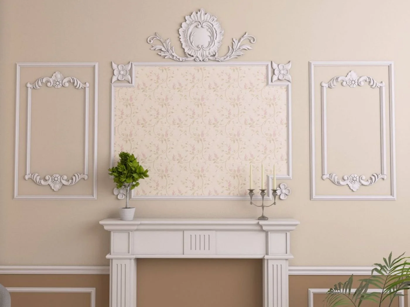 Accent / Ornament decorativ de interior poliuretan FPAD08 dimensiuni 180x45x600mm - imagine 3