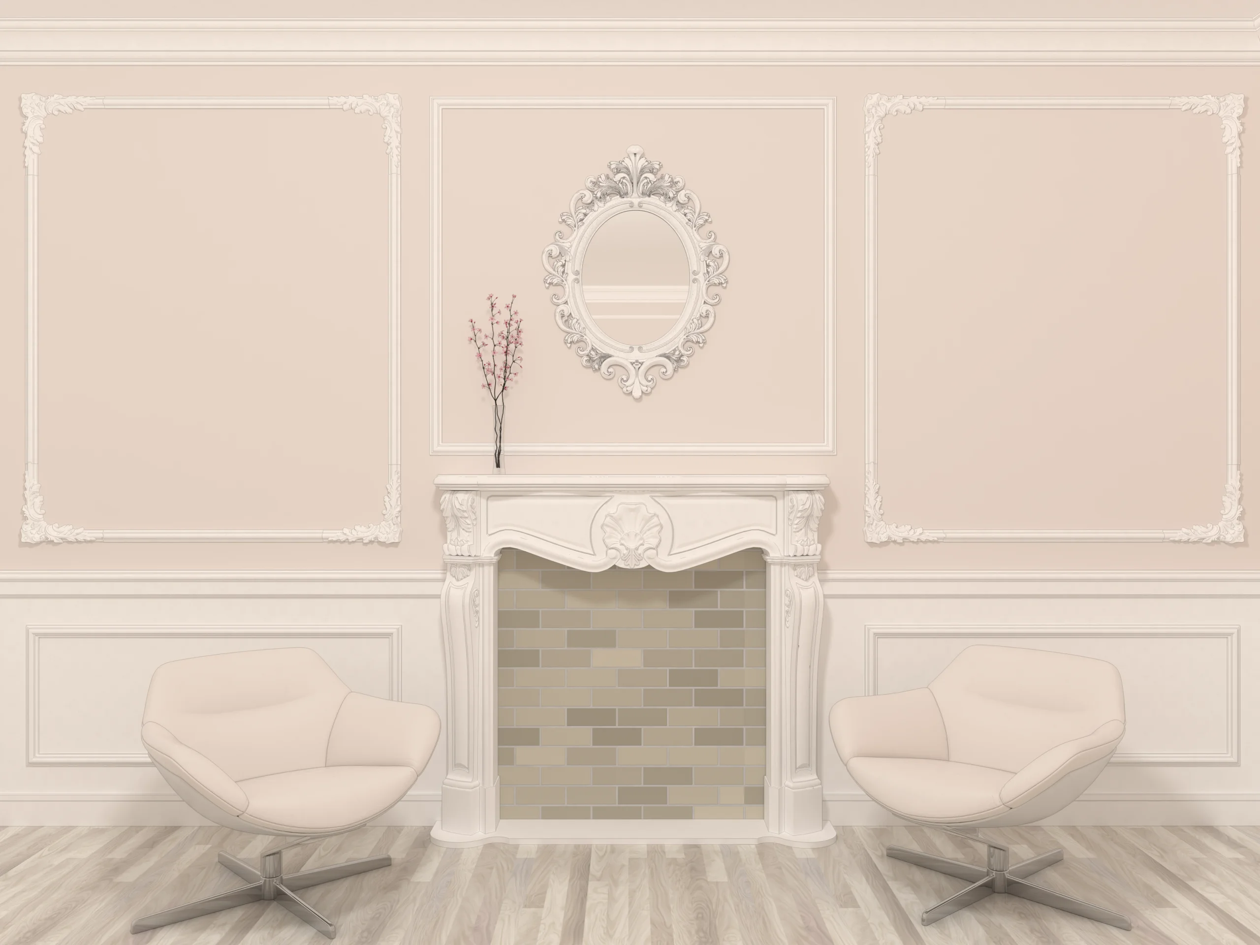 Accent decorativ de interior Rama oglinda poliuretan FPR002 dimensiuni 1010x16x845mm - imagine 2