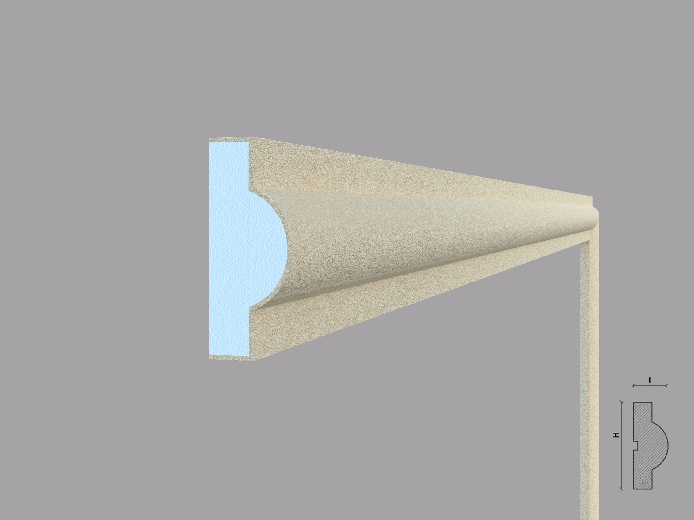 Ancadrament fereastra exterior FP121 dimensiuni 100x40x2000mm - imagine 3