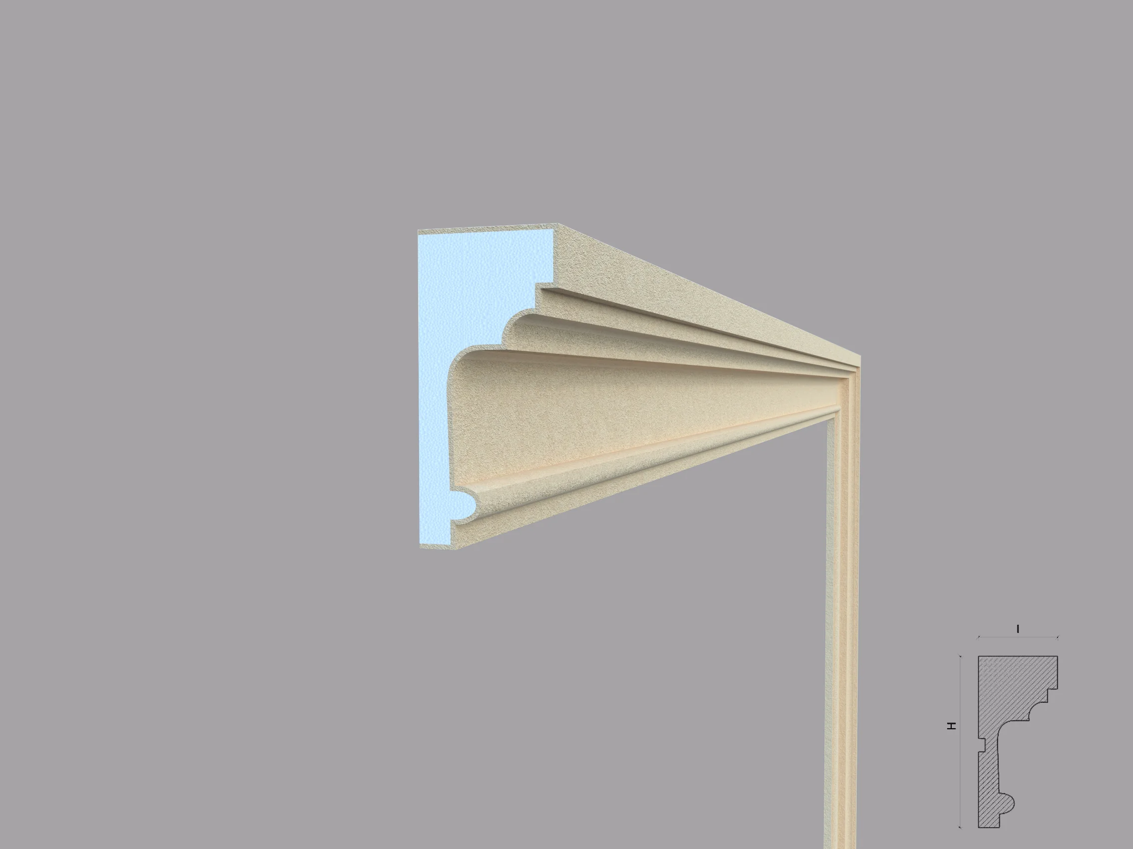 Ancadrament fereastra exterior FP124 dimensiuni 130x60x2000mm - imagine 3