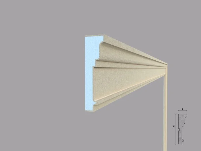 Ancadrament fereastra exterior FP125 dimensiuni 130x36x2000mm - imagine 3