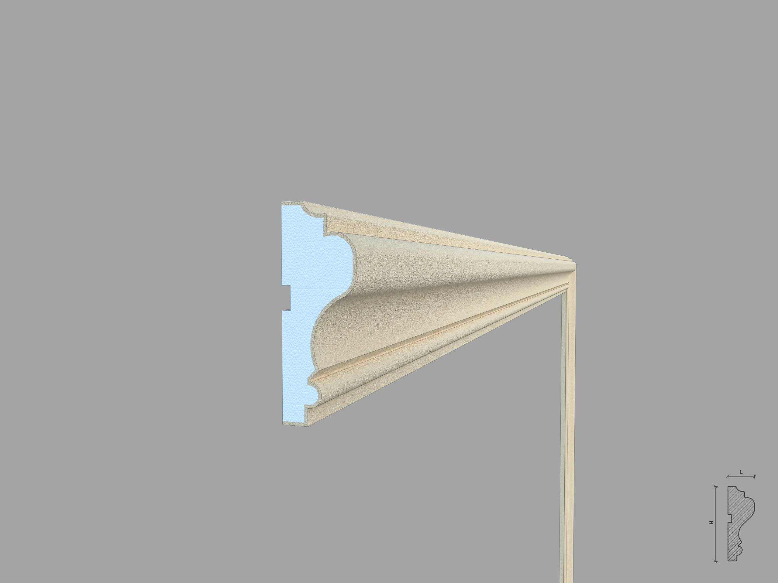 Ancadrament fereastra exterior FP138 dimensiuni 110x36x2000mm - imagine 3