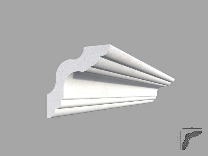 Bagheta de colt / Cornisa de interior BC01 dimensiuni 50x50x2000mm - imagine 1