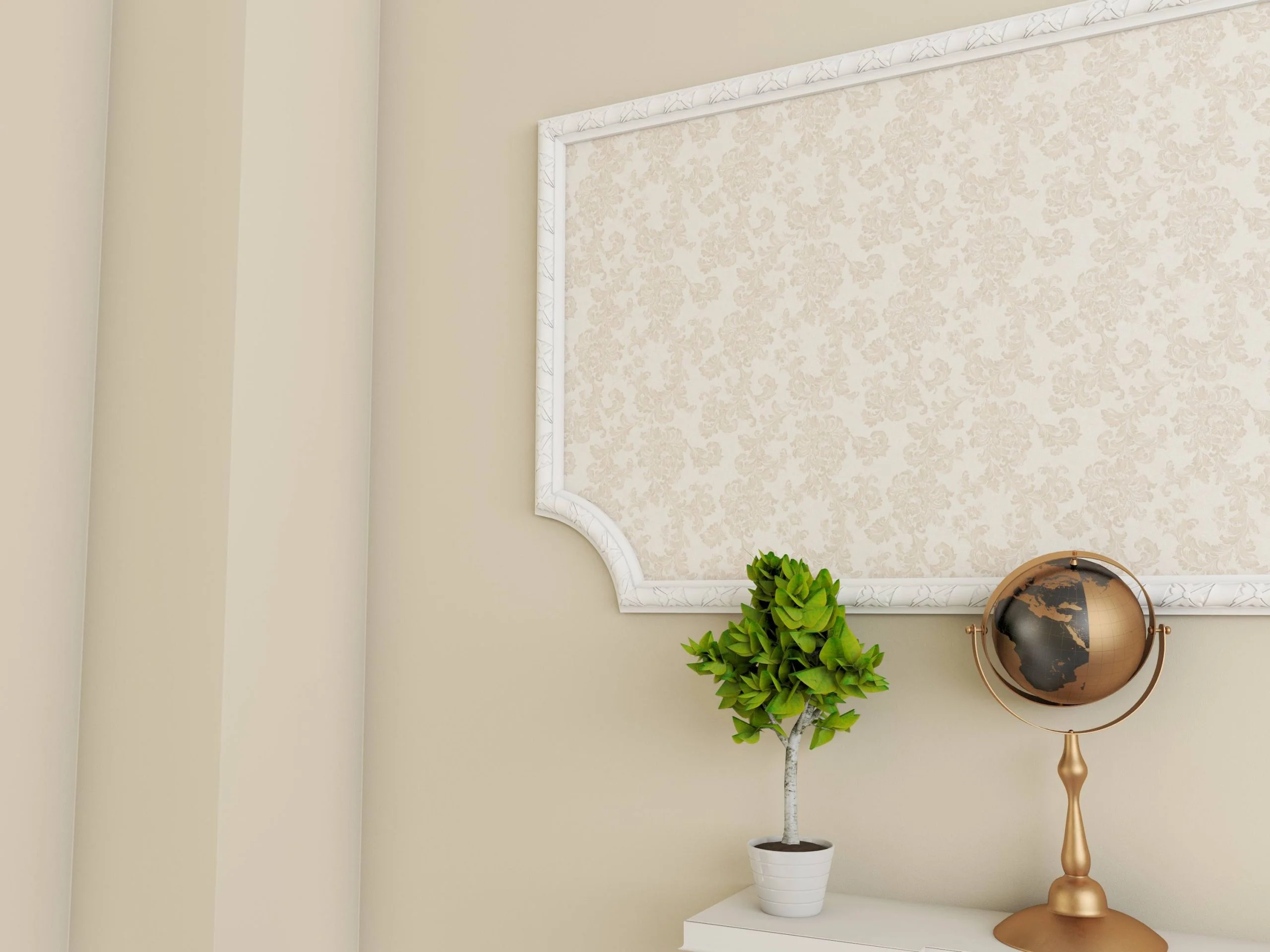 Brau poliuretan de interior BR01F dimensiuni 40x20x2000mm - imagine 2