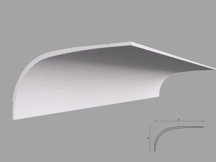 Bagheta de colt / Cornisa de interior BC34 dimensiuni 160x80x2000mm