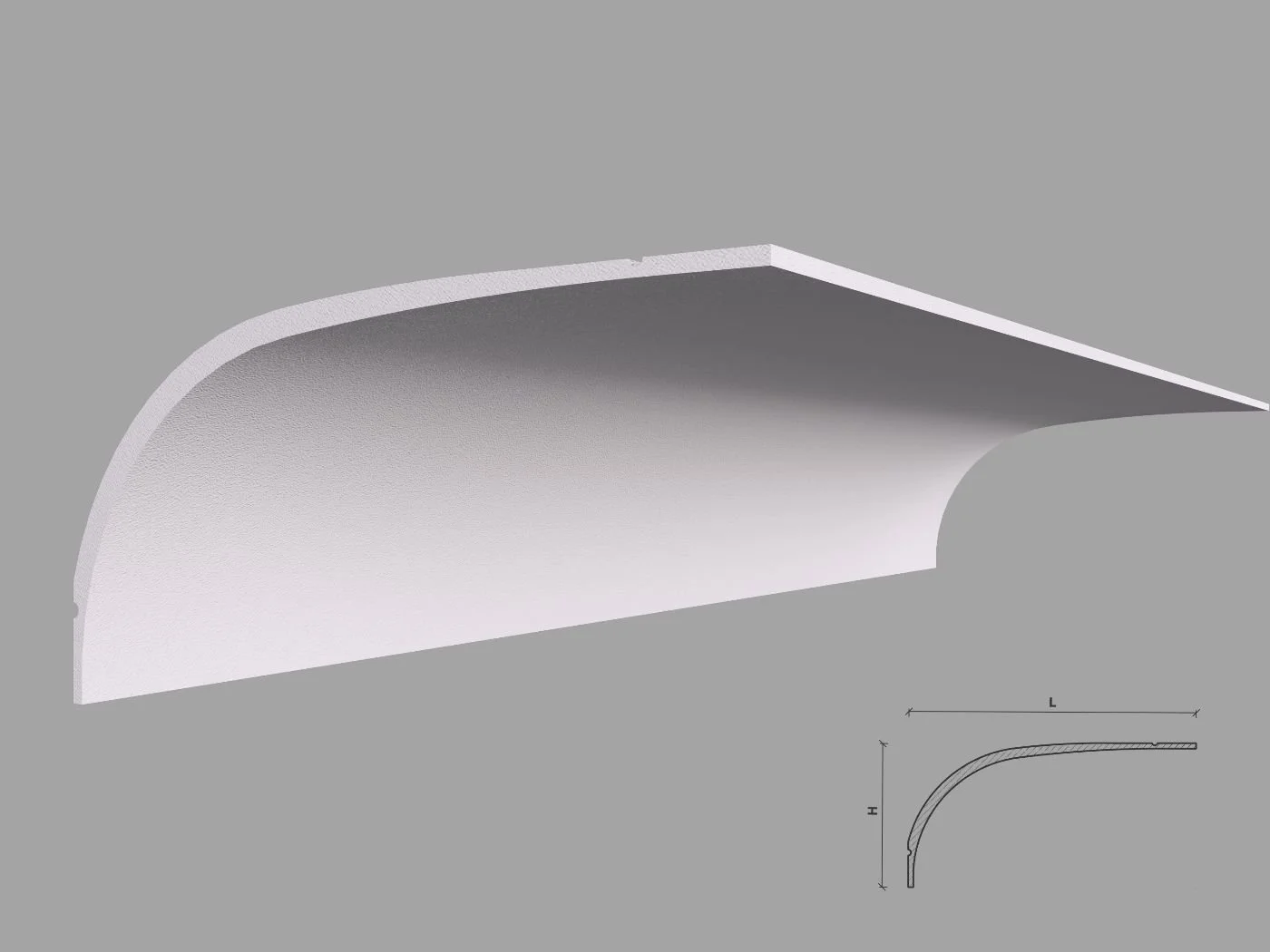 Bagheta de colt / Cornisa de interior BC34 dimensiuni 160x80x2000mm - imagine 1