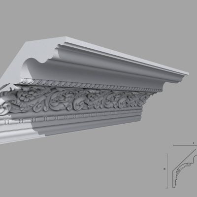 Bagheta de colt / Cornisa de interior poliuretan BC36 dimensiuni 150x160x2000mm