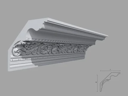 Bagheta de colt / Cornisa de interior poliuretan BC36 dimensiuni 150x160x2000mm