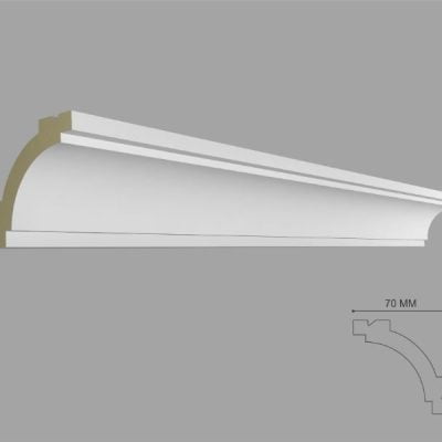 Bagheta de colt / Cornisa de interior poliuretan BC39 dimensiuni 70x70x2000mm