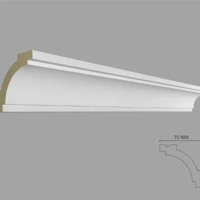 Bagheta de colt / Cornisa de interior poliuretan BC39 dimensiuni 70x70x2000mm