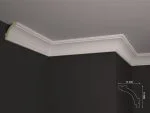 Bagheta de colt / Cornisa de interior poliuretan BC39 dimensiuni 70x70x2000mm - imagine 2