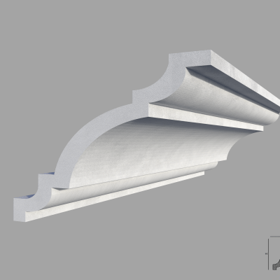 Bagheta de colt / Cornisa de interior BC10 dimensiuni 120x120x2000mm