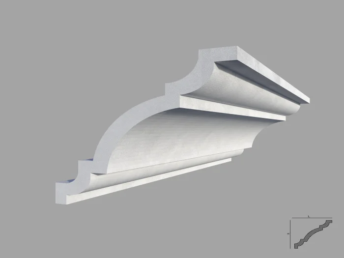 Bagheta de colt / Cornisa de interior BC10 dimensiuni 120x120x2000mm - imagine 1