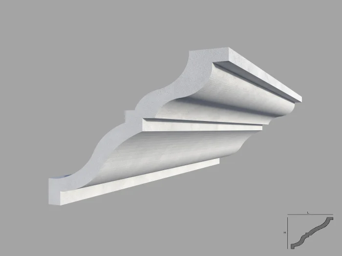 Bagheta de colt / Cornisa de interior BC11 dimensiuni 135x135x2000mm - imagine 1