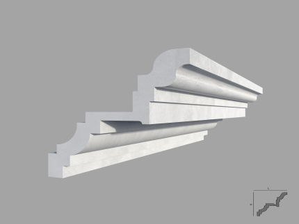 Bagheta de colt / Cornisa de interior BC12 dimensiuni 115x110x2000mm