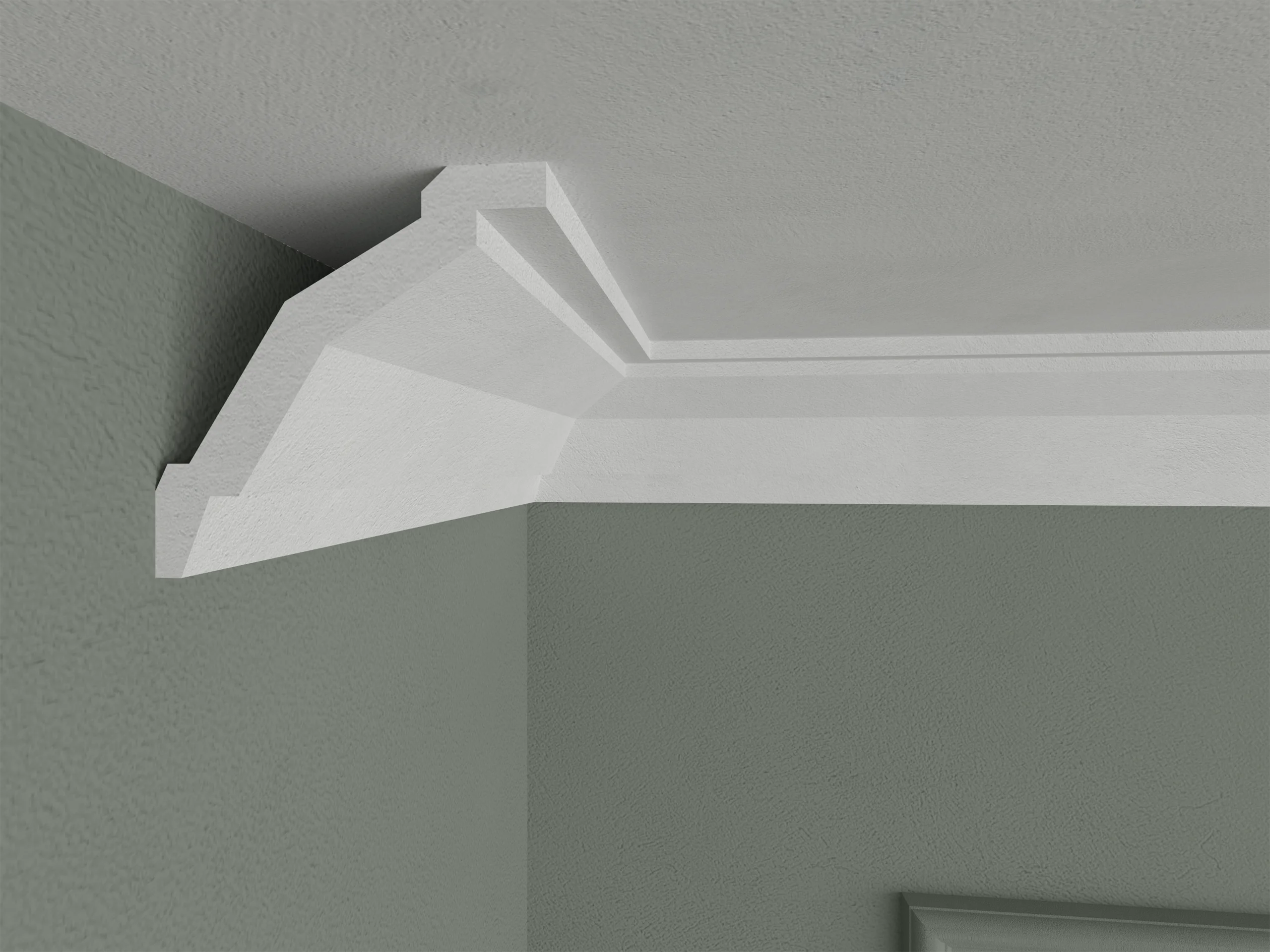 Bagheta de colt / Cornisa de interior BC18 dimensiuni 75x75x2000mm - imagine 2