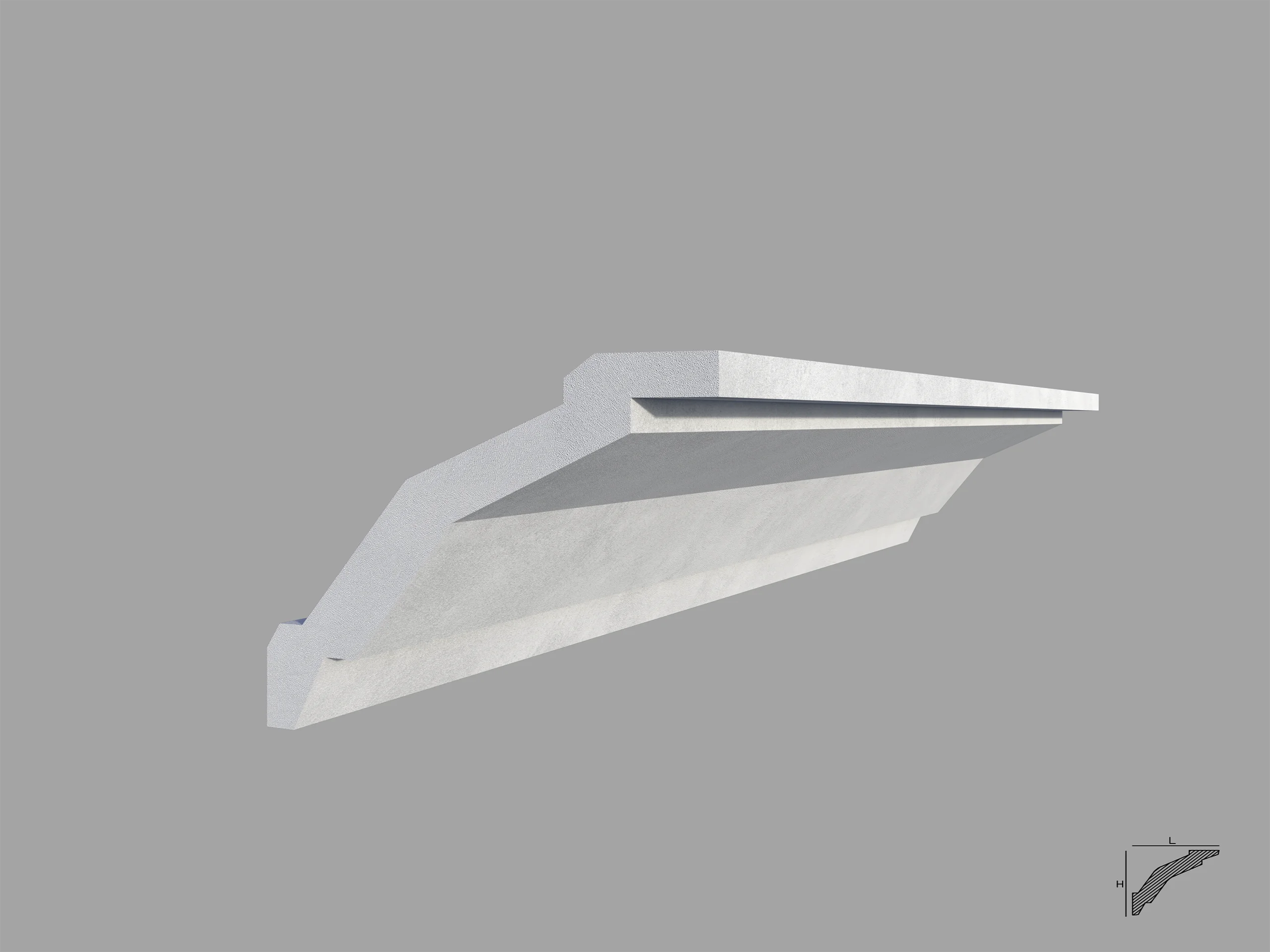 Bagheta de colt / Cornisa de interior BC18 dimensiuni 75x75x2000mm - imagine 1