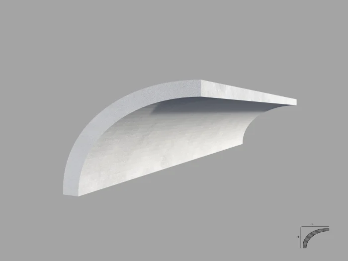 Bagheta de colt / Cornisa de interior BC19 dimensiuni 82x82x2000mm - imagine 1