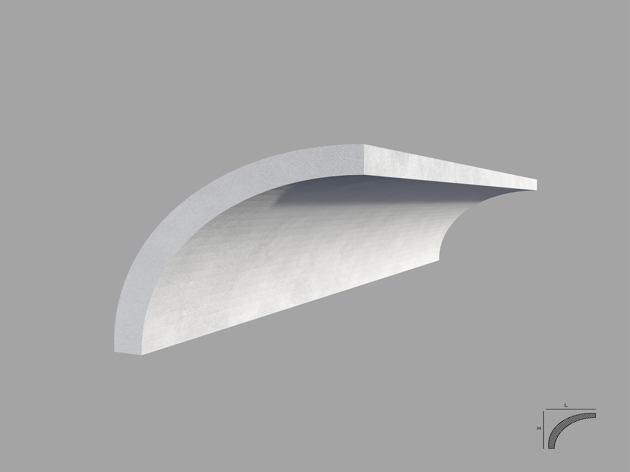 Bagheta de colt / Cornisa de interior BC19 dimensiuni 82x82x2000mm - imagine 1