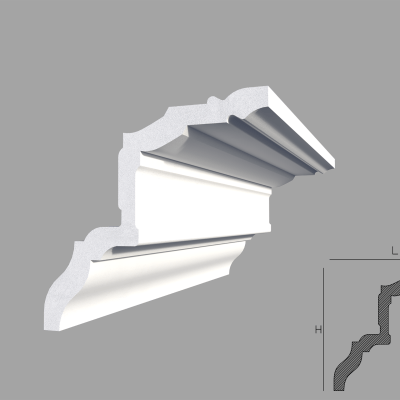 Bagheta de colt / Cornisa de interior BC22 dimensiuni 125x125x2000mm