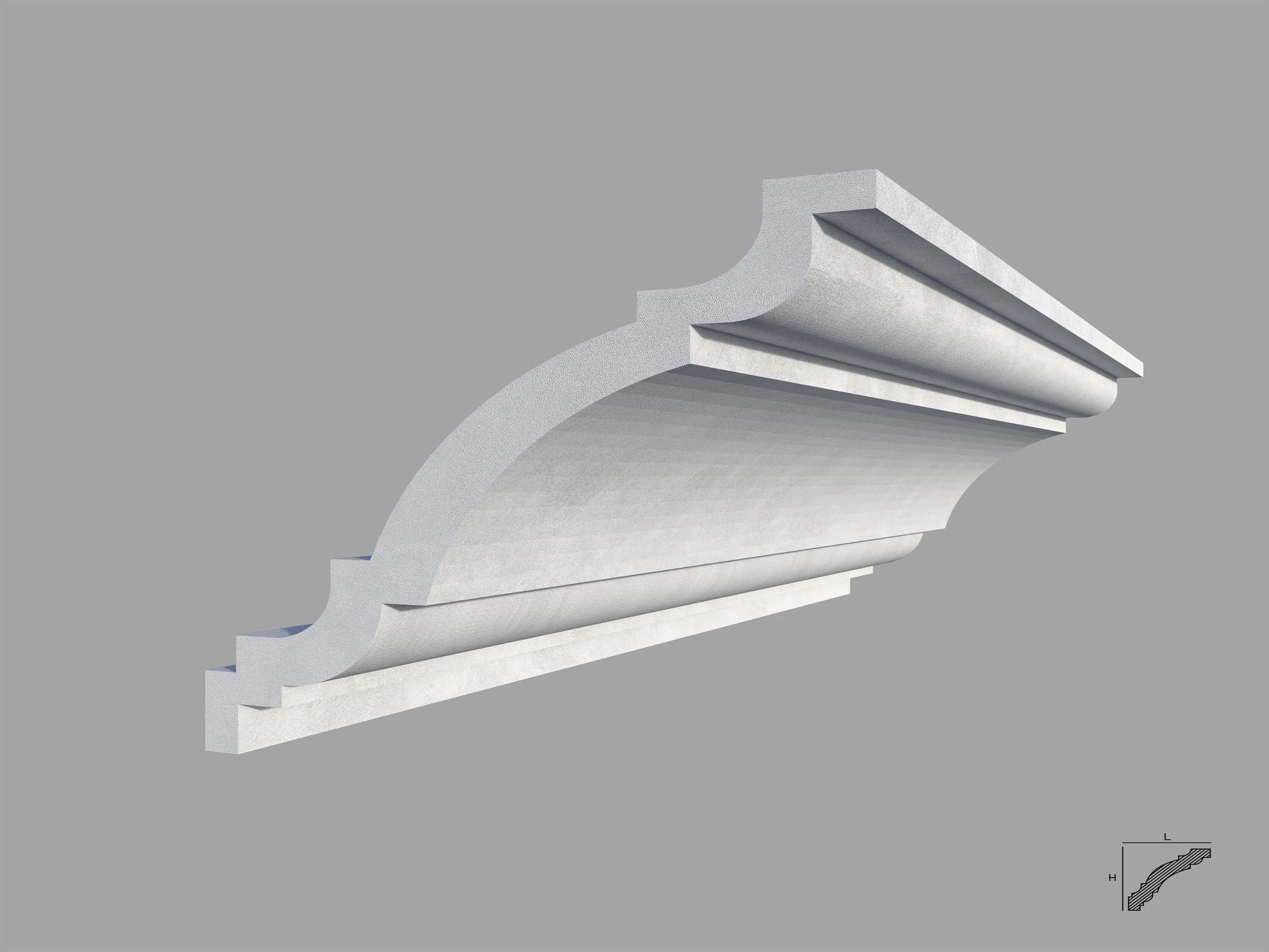 Bagheta de colt / Cornisa de interior BC23-07 dimensiuni 70x70x2000mm - imagine 1
