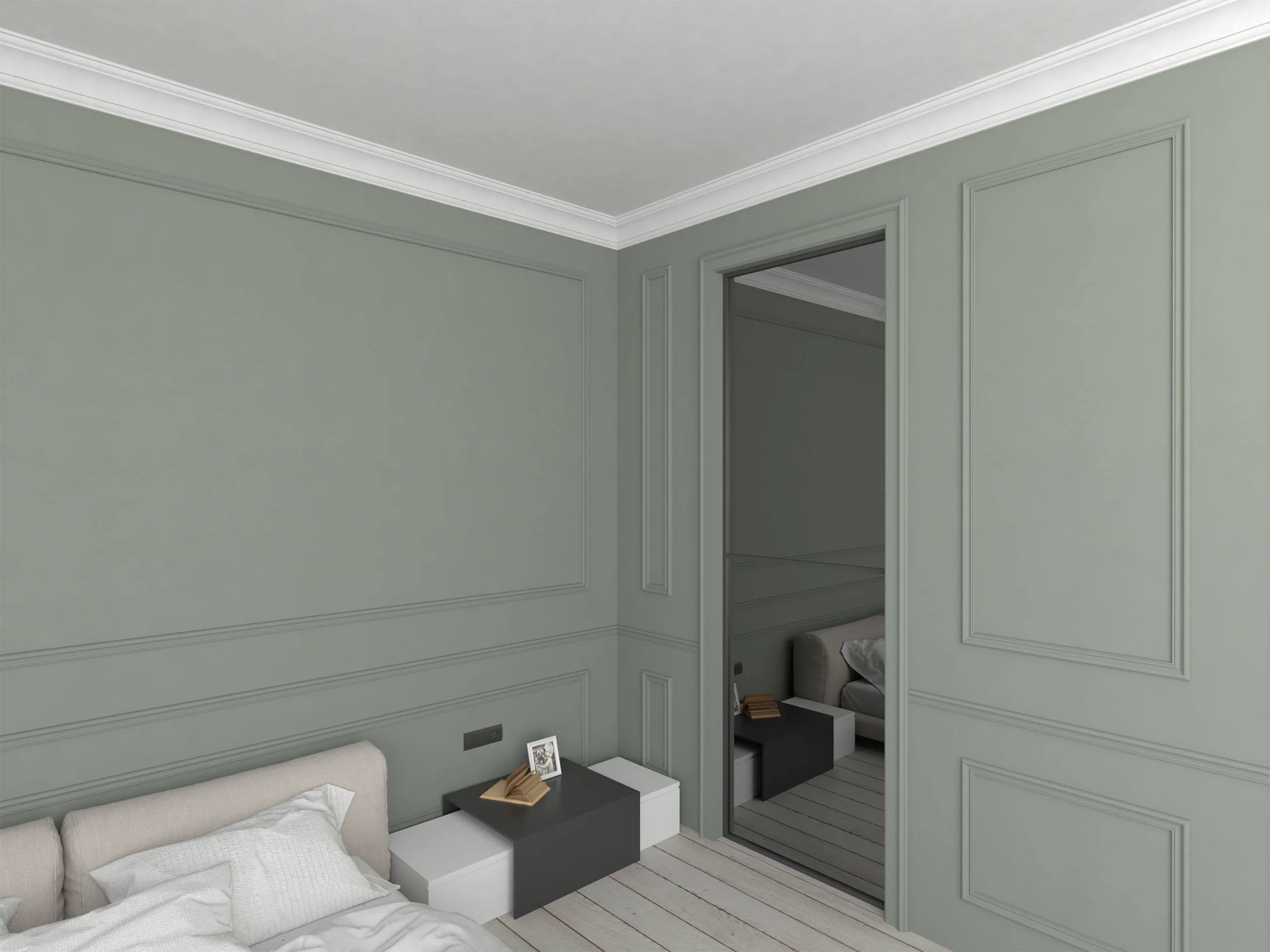 Bagheta de colt / Cornisa de interior BC24-08 dimensiuni 80x80x2000mm - imagine 3