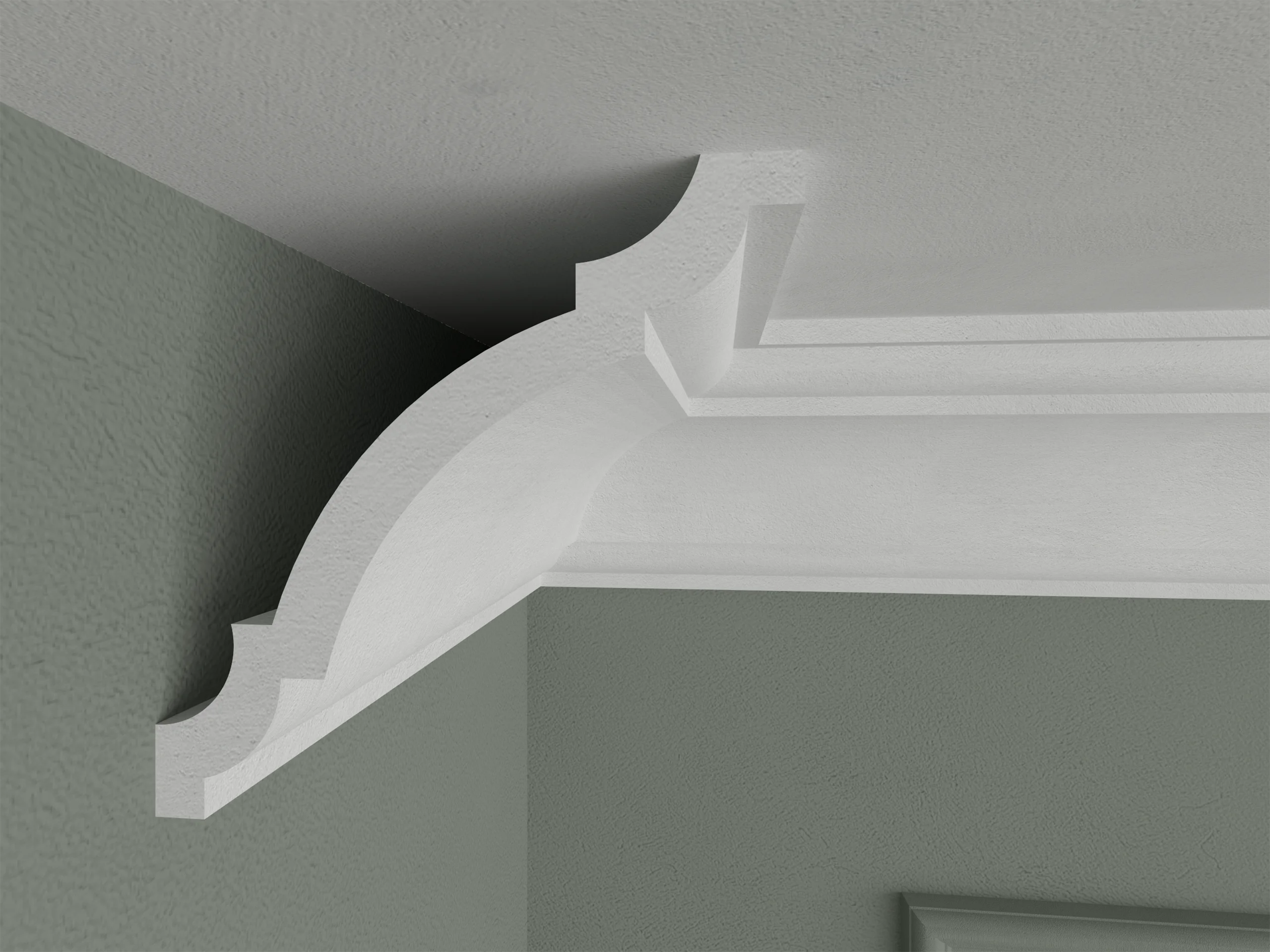 Bagheta de colt / Cornisa de interior BC24-08 dimensiuni 80x80x2000mm - imagine 2