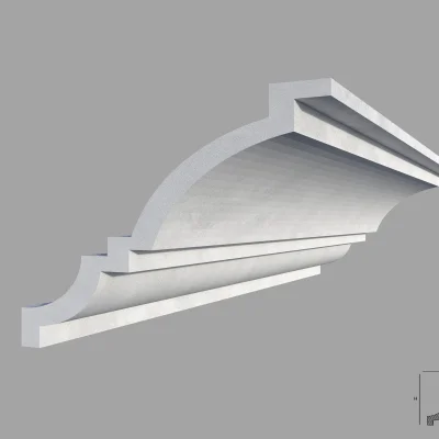 Bagheta de colt / Cornisa de interior BC25-12 dimensiuni 120x120x2000mm