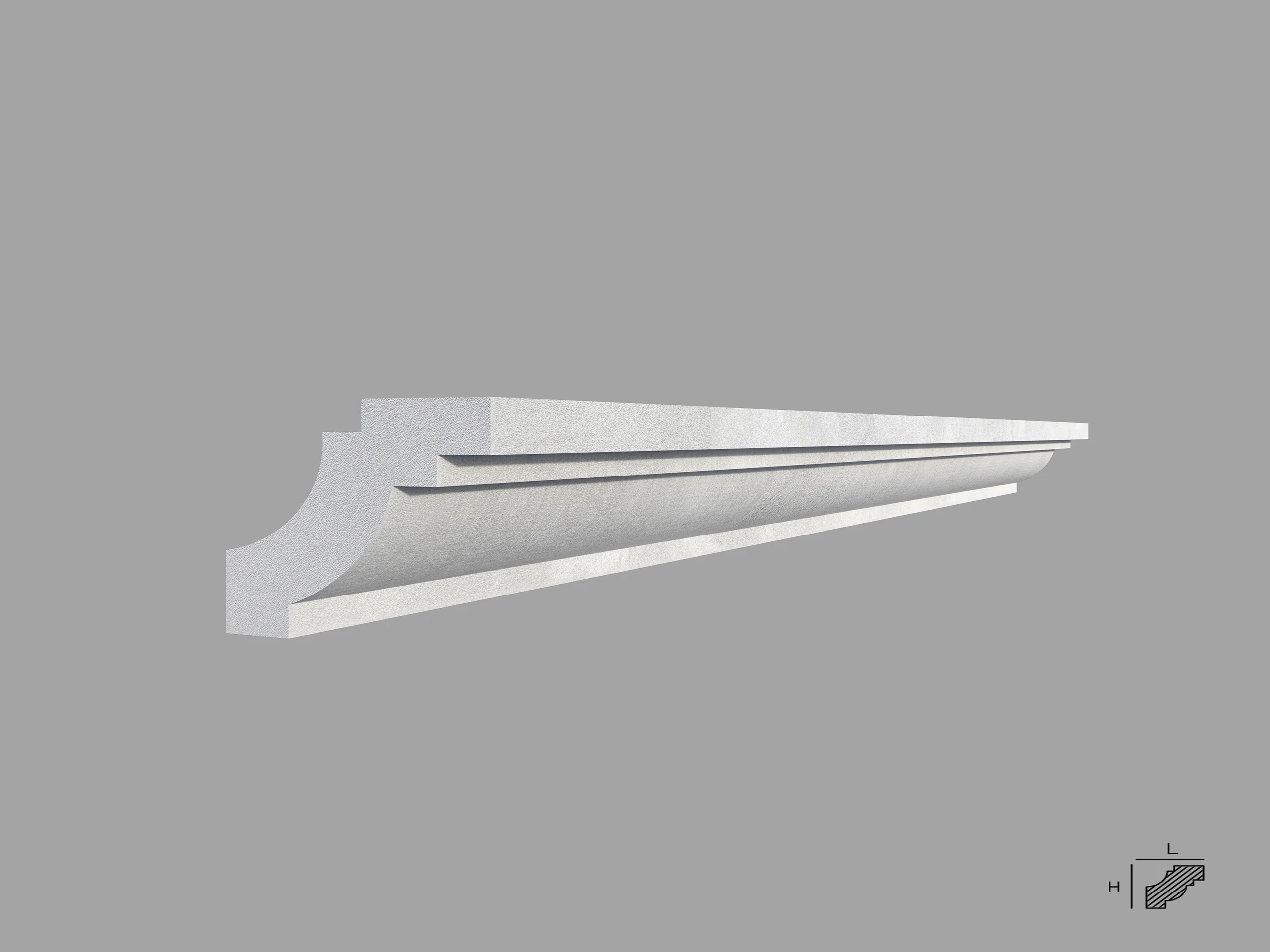 Bagheta de colt / Cornisa de interior BC26 dimensiuni 30x30x2000mm - imagine 1