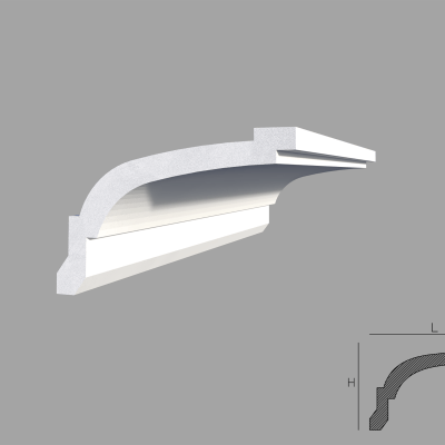 Bagheta de colt / Cornisa de interior BC33 dimensiuni 80x120x2000mm