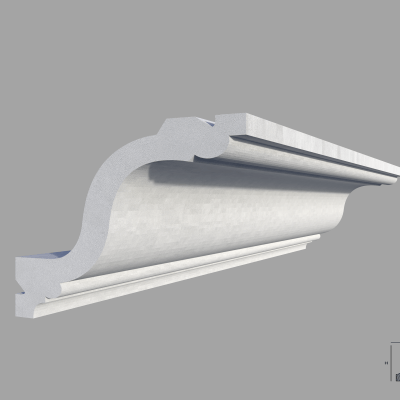 Bagheta de colt / Cornisa de interior poliuretan  BC37 dimensiuni 96.5x96.5x2000mm