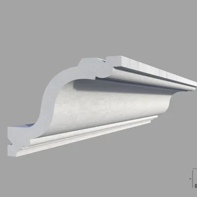 Bagheta de colt / Cornisa de interior poliuretan  BC37 dimensiuni 96.5x96.5x2000mm