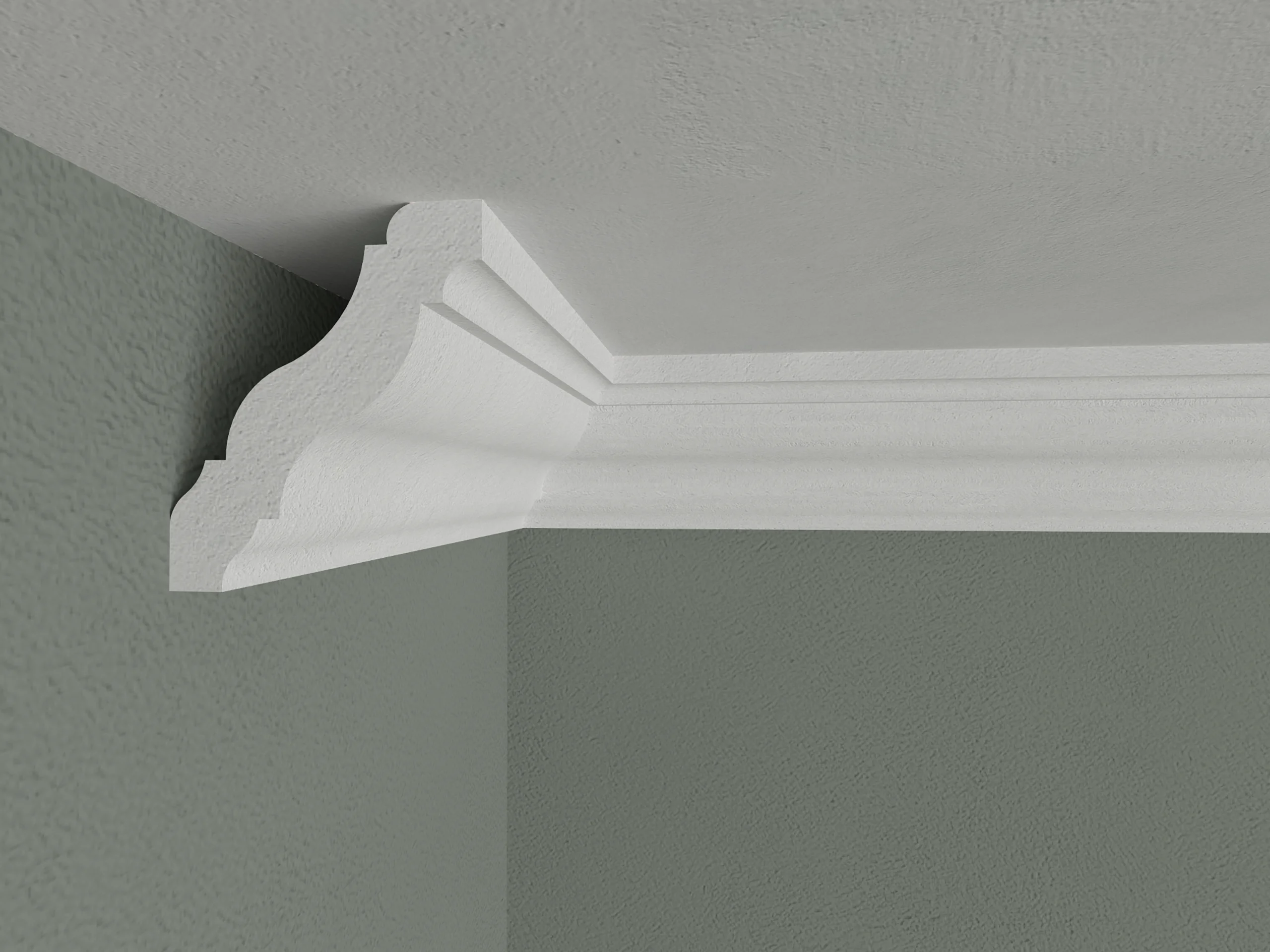 Bagheta de colt / Cornisa de interior poliuretan BC38 dimensiuni 59.5x49.5x2000mm - imagine 2