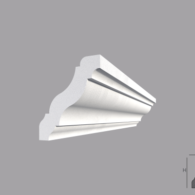 Bagheta de colt / Cornisa de interior poliuretan BC38 dimensiuni 59.5x49.5x2000mm