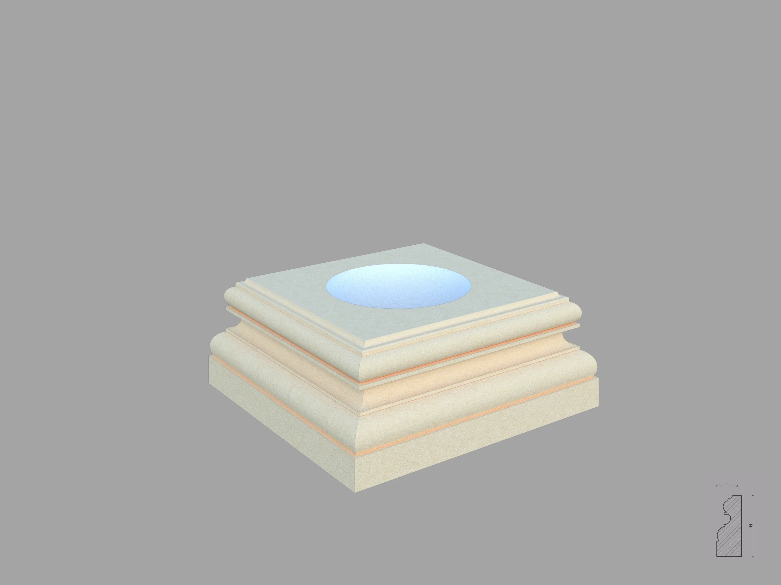 Baza coloana decorativa FP904 - imagine 2