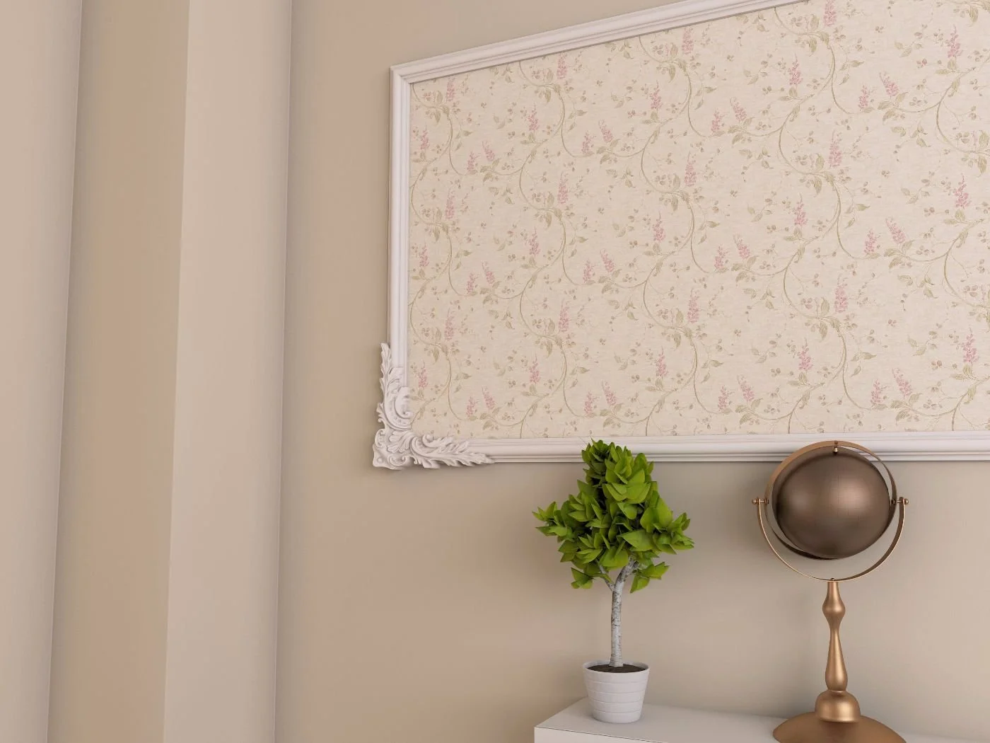 Coltar poliuretan floral pentru brau C3BR01 dimensiuni 270x20x270mm - imagine 2