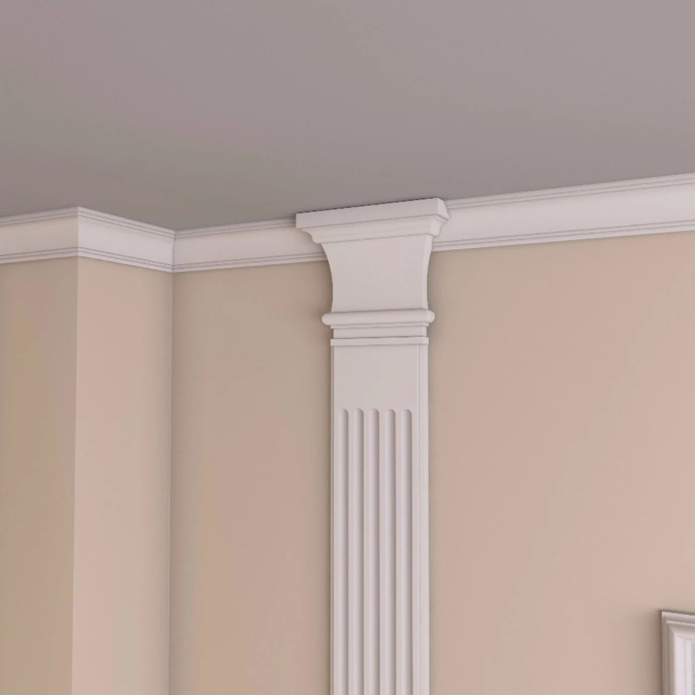 Capitel poliuretan decorativ CP1 dimensiuni 230x70x270mm - imagine 2