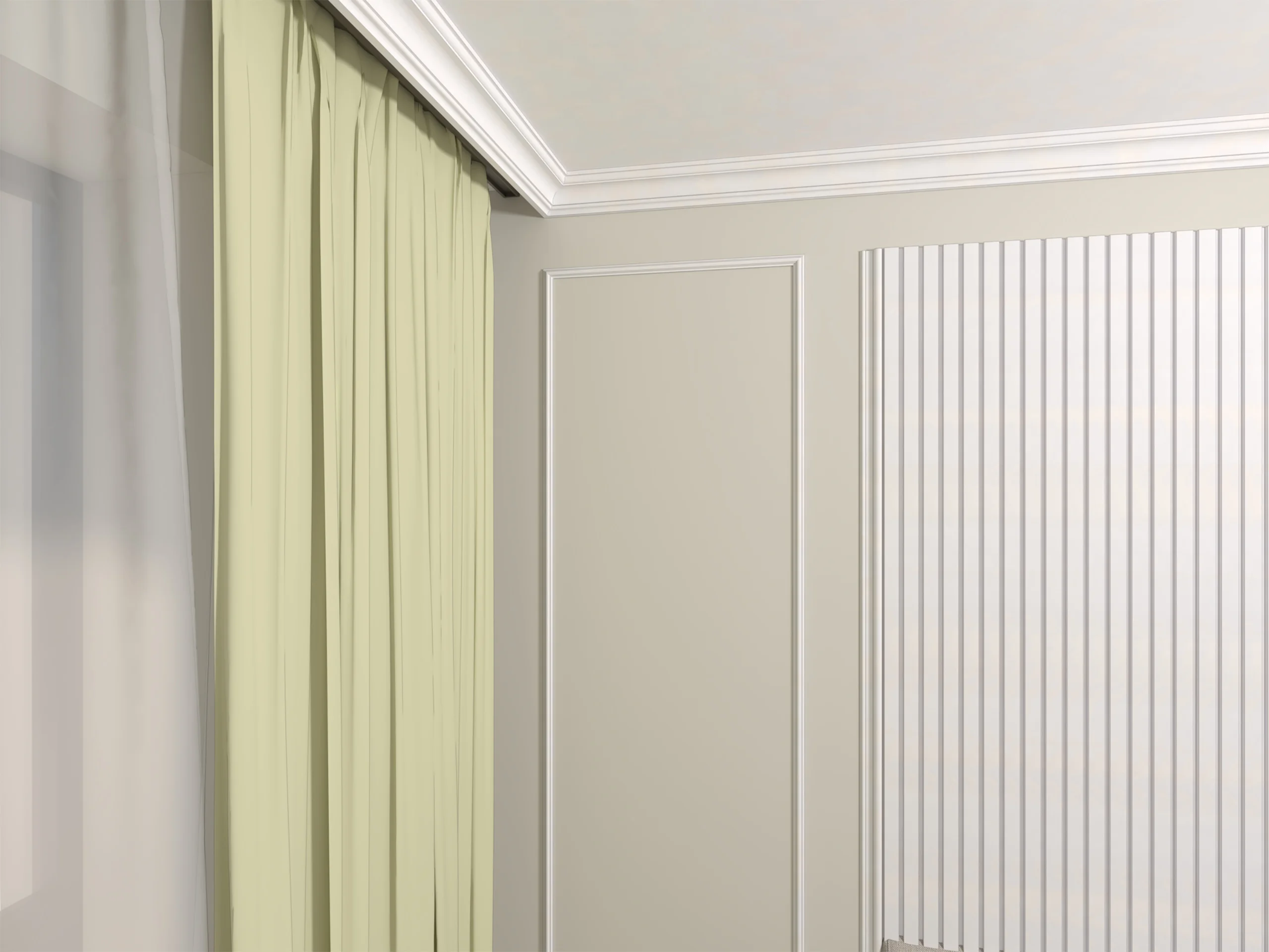 Cornisa masca galerie de interior MBC02 dimensiuni 80x80x2000mm - imagine 3