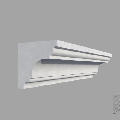 Cornisa masca galerie de interior MBC02 dimensiuni 80x80x2000mm