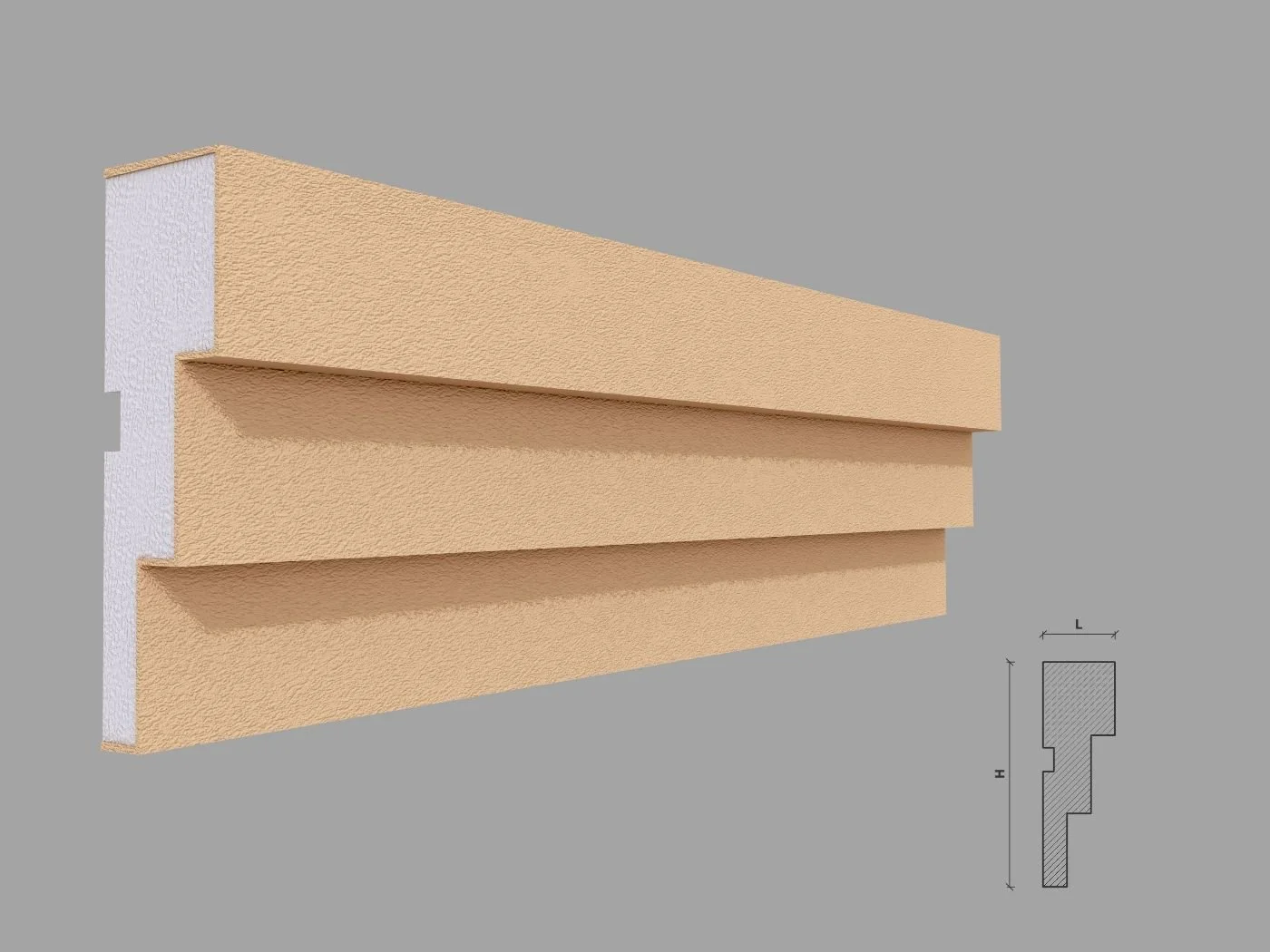 Ancadrament fereastra exterior FP136 dimensiuni 125x40x2000mm - imagine 1