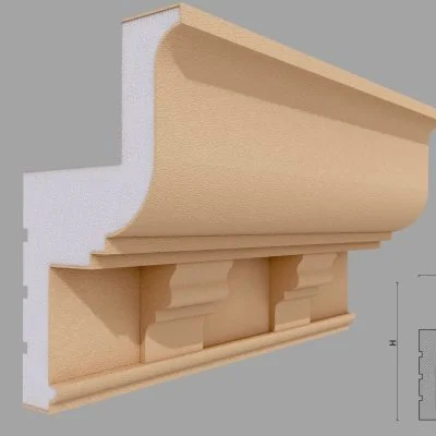 Cornisa decorativa de exterior FP429 dimensiuni 250x150x2000mm