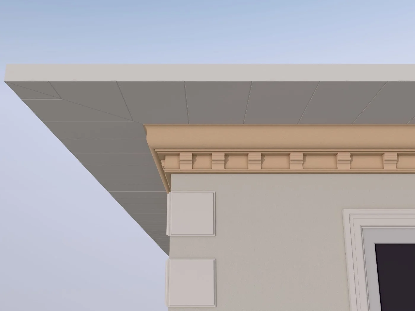 Cornisa decorativa de exterior FP429 dimensiuni 250x150x2000mm - imagine 2