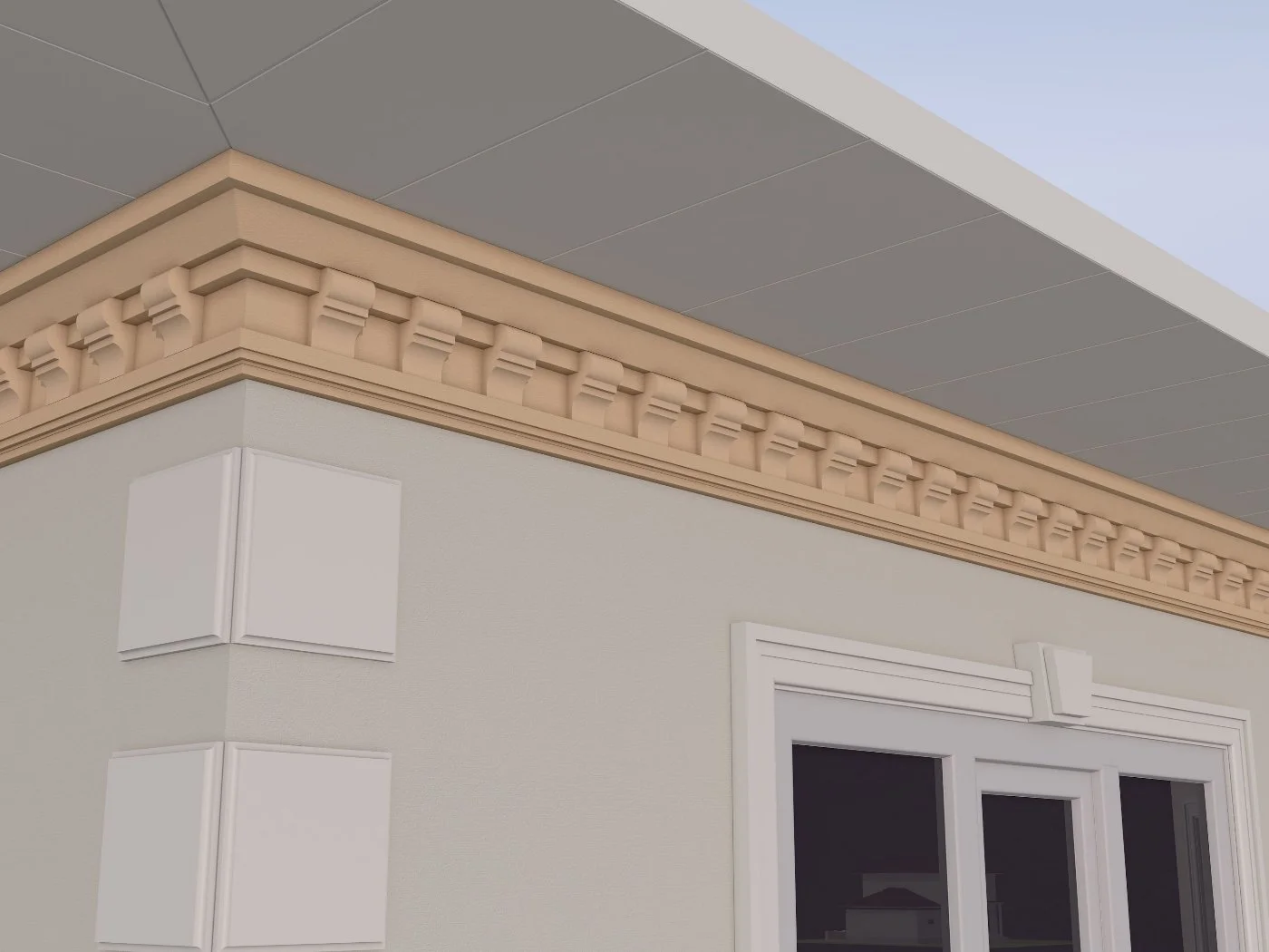 Cornisa decorativa de exterior FP430 dimensiuni 200x105x2000mm - imagine 3