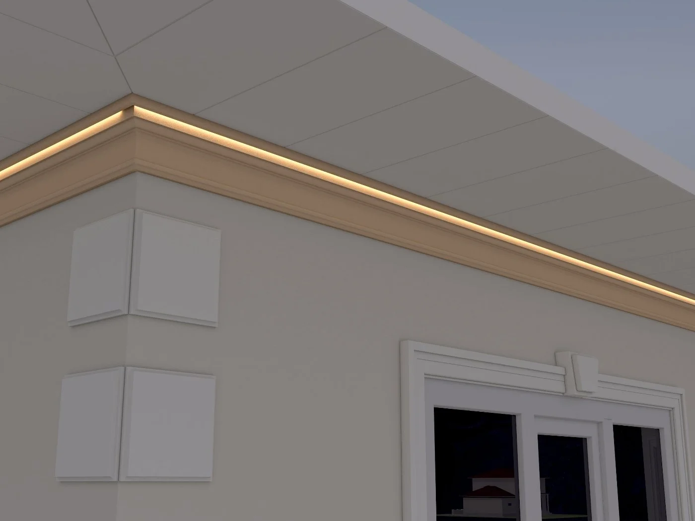 Cornisa decorativa de exterior FP431 dimensiuni 160x70x2000mm - imagine 3