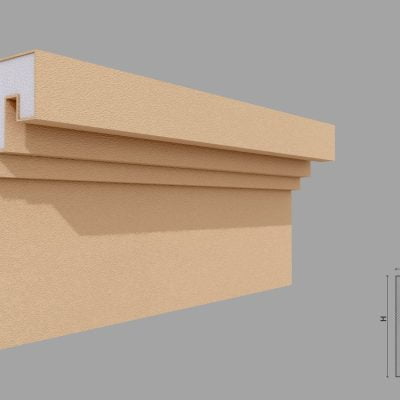 Cornisa decorativa de exterior FP433 dimensiuni 200x90x2000mm