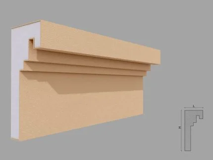 Cornisa decorativa de exterior FP433 dimensiuni 200x90x2000mm