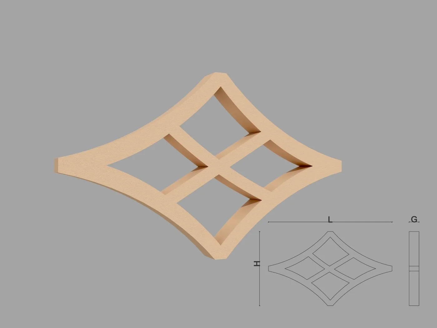 FPAD09_N_S_BKjpg_a.jpg Accent / Ornament decorativ de exterior FPADE9 dimensiuni 400x40x500mm - imagine 1