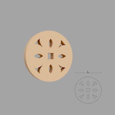 Accent / Ornament decorativ de exterior FPADE10 dimensiuni Ø250x40mm