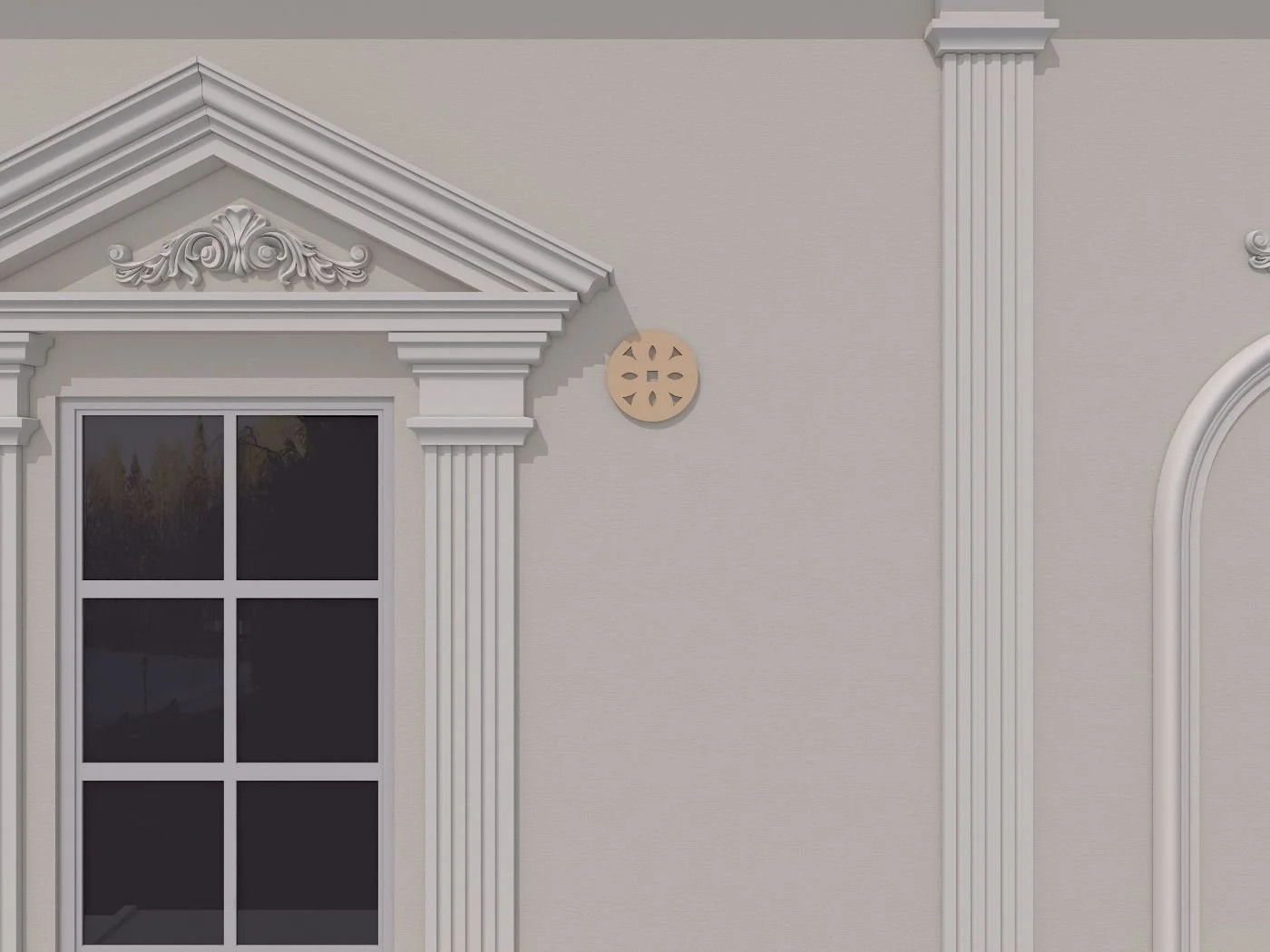 Accent / Ornament decorativ de exterior FPADE10 dimensiuni Ø250x40mm - imagine 3